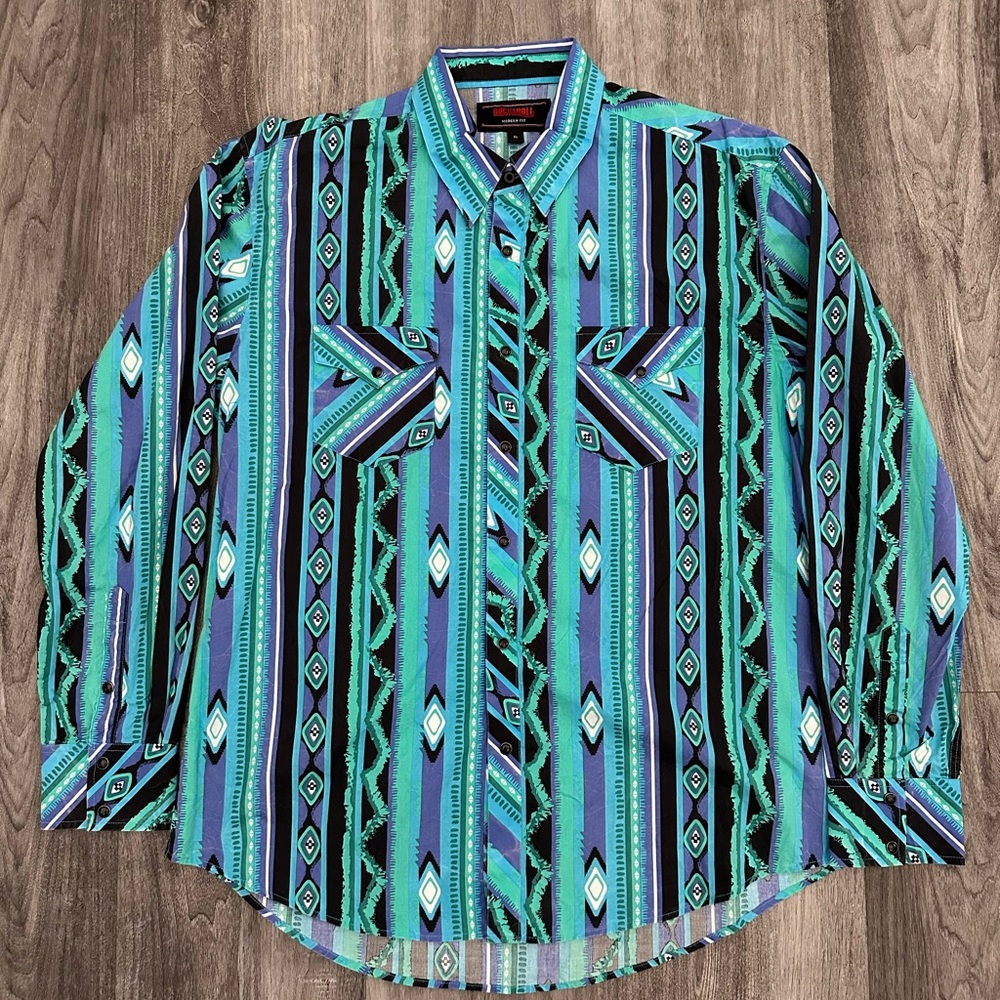 Rock&Roll Denim Shirt Men size large